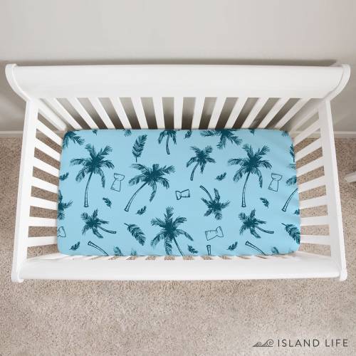 Latte Stone Coconut Trees Guam Saipan Chamorro Baby Crib Sheet