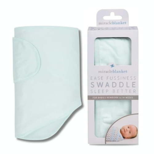 Miracle Blanket Swaddle Wrap - Boy, Girl, or Neutral Receiving Baby Blanket - Soft, Wearable Sleep Sack Essential for Newborns and Infants (Mint)