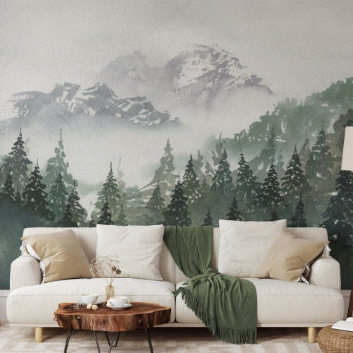 Forest and Foggy Mountains Wall Mural WM036 – CostaCover