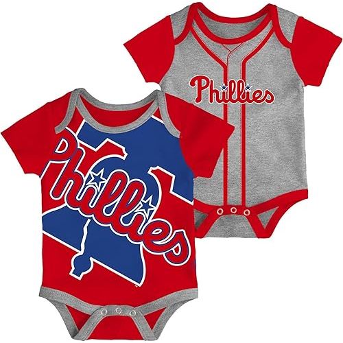 Outerstuff MLB Newborn & Infants 0-24 Months 2 Piece Team Graphic Creeper Bodysuit Romper Set