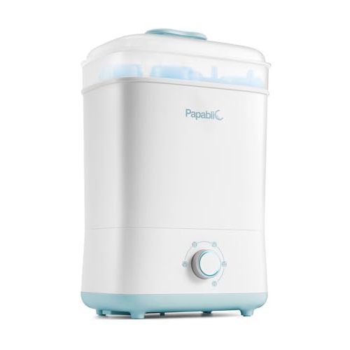 Papablic Baby Bottle Sterilizer and Dryer, Esterilizador De Biberones, Electric Steam Sterilizer for Baby Bottles, Pacifiers, and Pump Parts, Large Capacity 10 Bottle, Fast Sanitizes and Dries Bottles