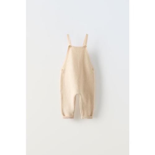 KNIT OVERALLS - Light beige | ZARA United States