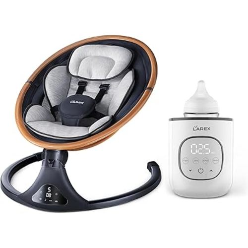 Baby Swings for Infants & Bottle Warmer Electric Bluetooth Infant Swing with Remote Control Fast Baby Bottle Warmer for Breastmilk and Formula