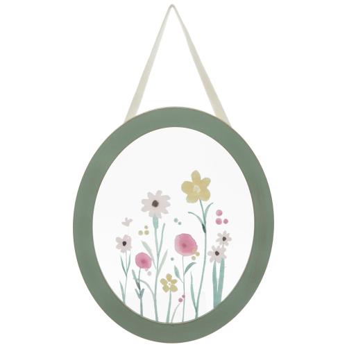 Wildflower Oval Framed Wall Decor