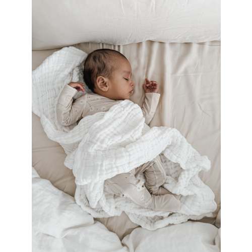 Luna + Luca Cotton Gauze Baby Blanket - White