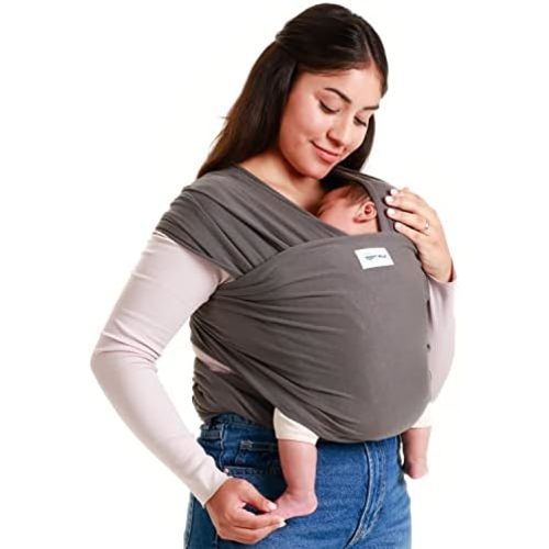 Sleepy Wrap Baby Carrier Wrap for Infants 7-35lbs, Lightweight, Dark Gray