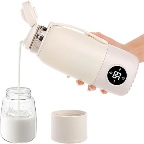 Portable Bottle Warmer, 17 Oz Baby Bottle Warmer for Breastmilk, 10000mAh Bottle Warmer with Adjustable Temp & Keep Warm for Formula, Cordless Bottle Warmer On The Go