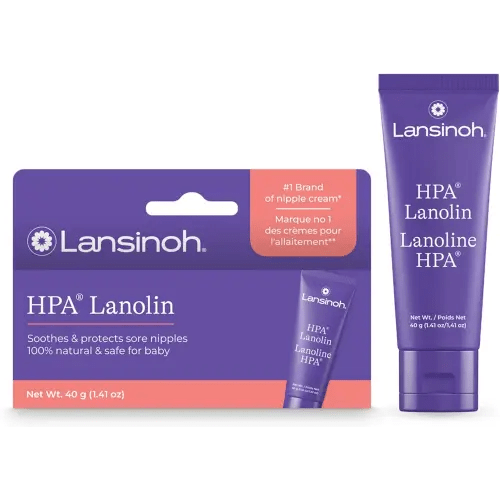 Lansinoh Lanolin Nipple Cream for Breastfeeding, Soothes and Protects Sore, Dry Nipples, Safe for Baby and Mom, 40 grams