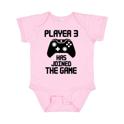 Inktastic Player 3 Has Joined the Game Boys or Girls Baby Bodysuit