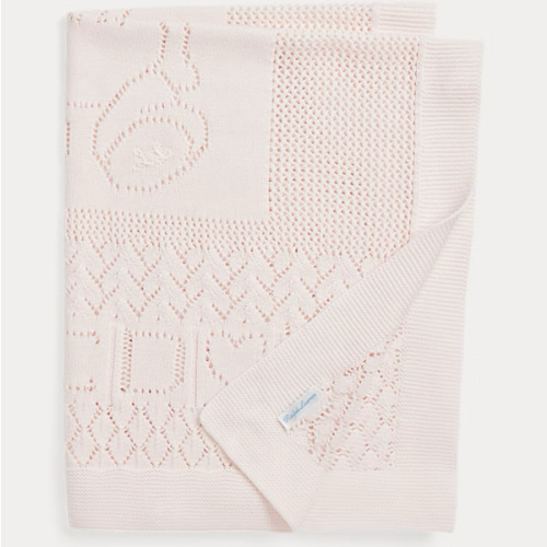 Pointelle-Knit Cotton Blanket