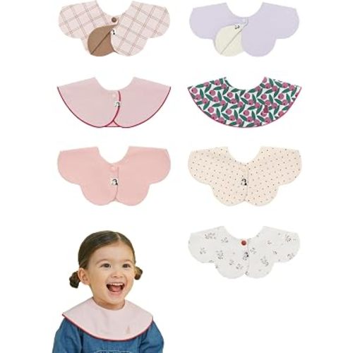 Konny Baby Bib 3/5/7-Pack Set, 360 ° Rotate, Soft and Absorbent Drooling for Toddler Boys Girls Baby Essentials