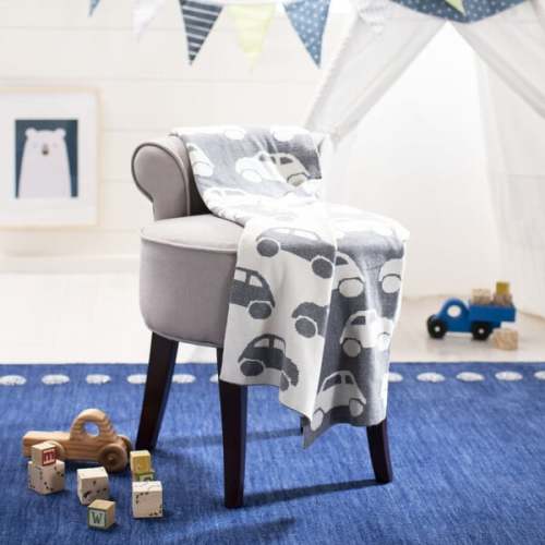 Herbie Baby Throw Blanket, Grey - Safavieh