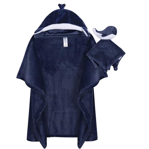 Gerber Baby Unisex Hooded Wearable Blanket & Security Blanket Set, Coastal Calm, One Size