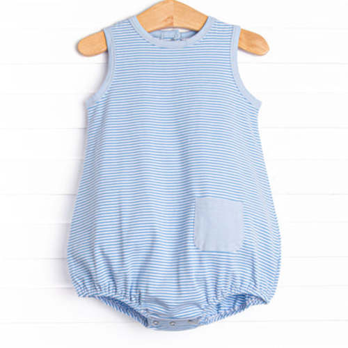 Noah Pocket Bubble, Medium Blue Stripe – Stitchy Fish