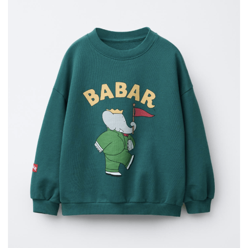 BABAR ™ PRINT SWEATSHIRT - Duck blue | ZARA United States