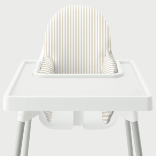 Highchair Cushion Cover - Beige Candy Stripe – Yeah Baby Goods