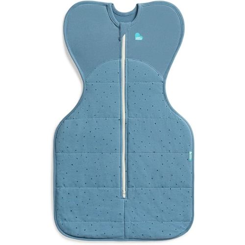 Love to Dream Warm Swaddle UP 2.5 TOG Baby Sleep Sack for Autumn & Winter | Arms Up Position for Self-Soothing, Calms Startle Reflex | Small 8-13 lbs, Storm Blue