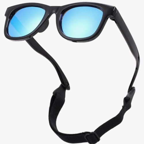 COASION Bendable Flexible Polarized Newborn Baby Sunglasses with Strap for Infant Boys Girls Age 0-12 Months CA8042