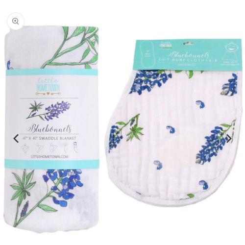 Baby Muslin Swaddle Blanket & Burp Cloth/Bib Combo | Save 10% – Little Hometown