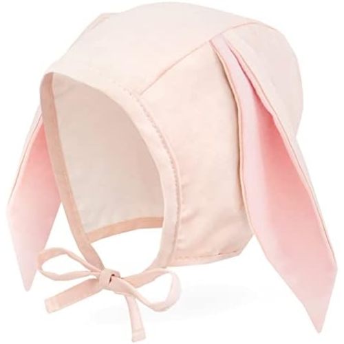 Baby Hat Bonnet Muslin Lined Bear Bunny Easter Hat Cotton Toddler Fashion Neutral Infant Beanie Cap, 6m 12m 3yr