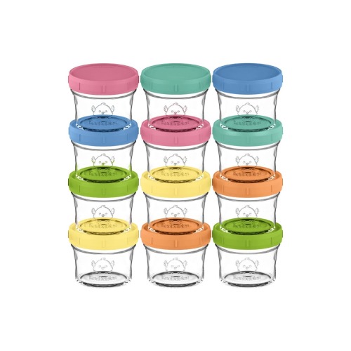 12-Pack Prep Jars Baby Food Storage Glass Containers