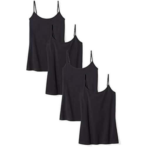 Amazon Essentials Women's Slim-Fit Camisole, Pack of 4