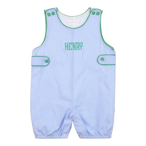 Blue And Green Gingham Jon Jon – Cecil & Lou