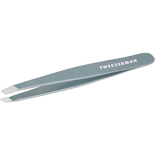 Tweezerman Exclusive Mist Blue Slant Tweezer - Hair Removal Tweezers, Stainless Steel