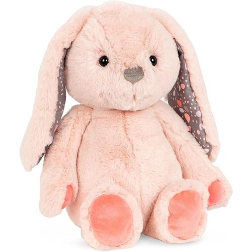 B. toys- B. softies- 12" Pink Plush Bunny - Huggable Stuffed Animal Bunny Toy- Soft & Cuddly- Washable- Newborns, Toddlers, Kids-0 Months +