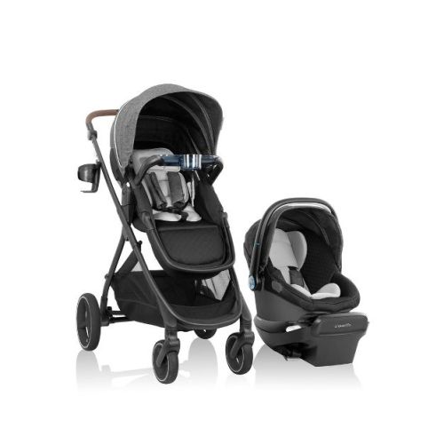 Evenflo Shyft Intuiti Travel System With Revolve 180 Litemax Nxt Sensory Soothe - Travertine