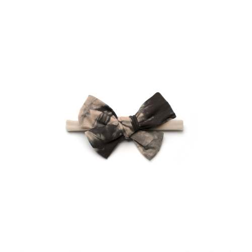 Black & Tan Tie Dye Bow