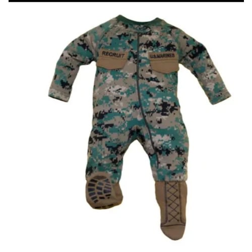USMC Woodland Infant Crawler with Boots - Devil Dog Depot
