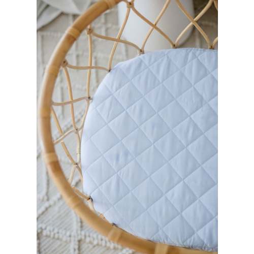 Waterproof Fitted Bassinet Sheet | Dusty Sky Blue