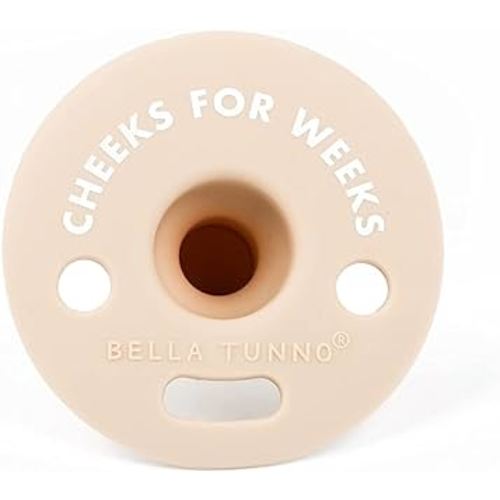 Bella Tunno Bubbi Pacifier – Baby Pacifier 0-6 Months with Finger Hold, Made from Food Grade Silicone BPA Free, Perfect Baby Registry Must Haves, Cheeks for Weeks