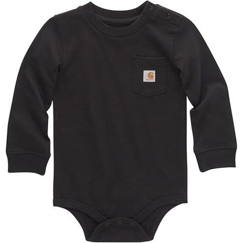 Carhartt Unisex Baby Long-Sleeve Pocket Bodysuit