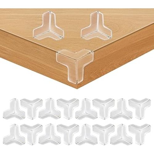 16 Corner Protector Baby, T-Shape Table Corner Protectors for Baby Corner Protector Guards Clear Corner Protectors for Furniture Corner Protectors Corner Guards Baby Proof Corner Covers Baby Safety