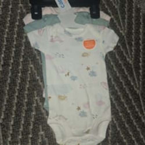 NWT Carter's Only One You NEWBORN Set of 3 Baby Girl Turtle/Sea Onesies (#10)