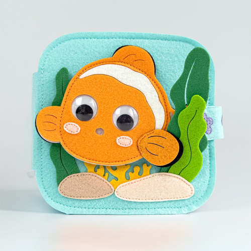 OCEAN FRIENDS MNB4 Handmade Felt Sensory Interactive Mini Quiet Books – TinyBusy