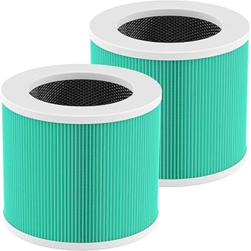 2 Pack HY1800 True H13 HEPA Replacement Filter Compatible with CHIVALZ/MORENTO/Loytio/Honeyuan/AYAFATO/IOIOW HY1800 Air Purifier, 3-in-1 Filtration System, H13 True HEPA HY1800 Replacement Filter