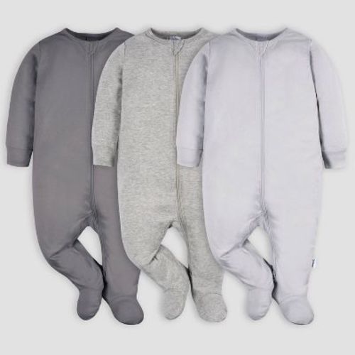 Gerber Baby 3pk Sleep N' Play - Gray 3-6m