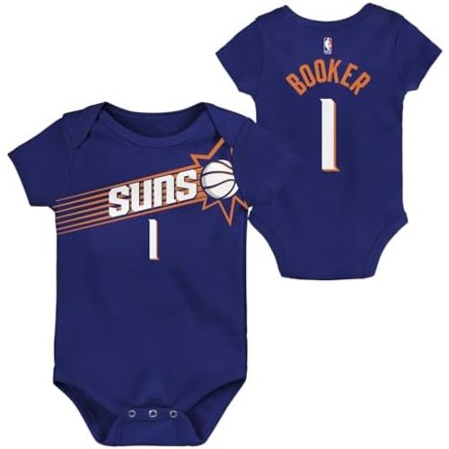 Outerstuff NBA Newborn & Infants 0-24 Official Player Name & Number Jersey Creeper Romper