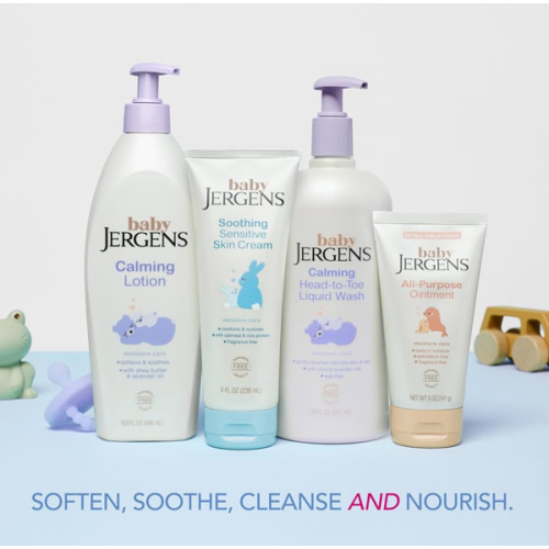 Jergens Baby Duo for a Calming Routine, Head to Toe Liquid Baby Wash and Calming Lotion, Value Gift Pack