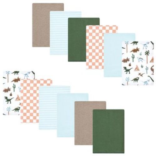 Luvable Friends Hudson Baby Flannel Burp Cloths 12pk Set