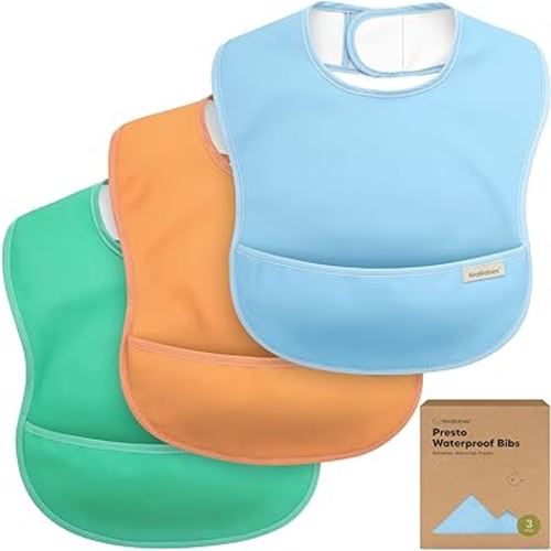 KeaBabies 3-Pack Waterproof Bibs