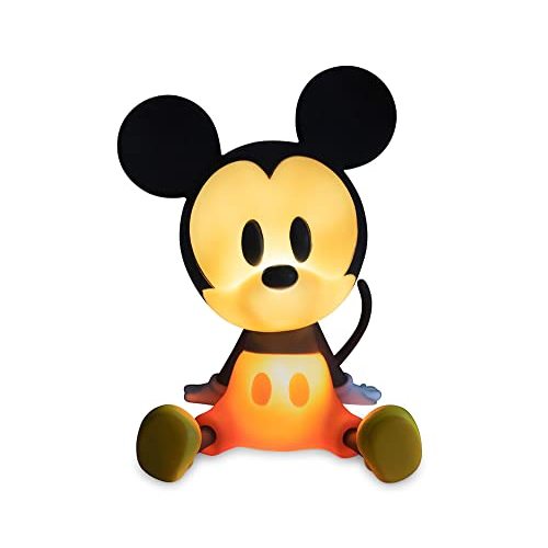 Disney Mickey Mouse Figural Mood Light | Nightstand Table Lamp with LED Light for Bedroom, Desk, Living Room | Home Decor Room Essentials, Cute Gifts and Collectibles | 6 Inches Tall