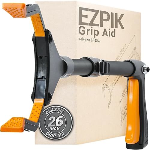 EZPIK® Reaching Aid Tool Grabber Reacher + Magnets - Grabbers for Seniors, Trash Picker Upper Grabber - Trash Grabber Tool- Reacher Grabber Pickup Tool with Rotating Head (26" Grip Aid)