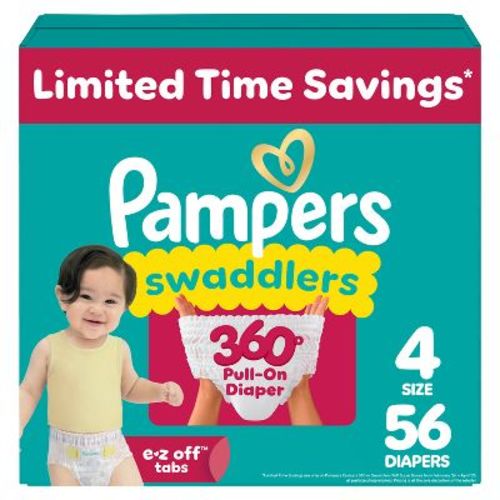 Pampers Swaddler 360 Disposable Baby Diapers - Size 4 - 56ct