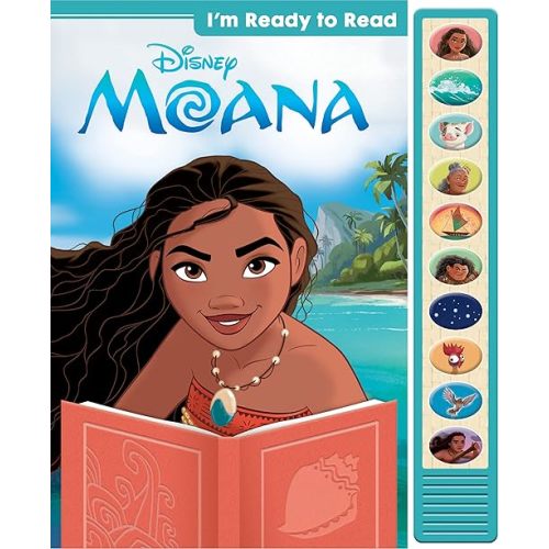 Disney Moana - I'm Ready to Read with Moana Interactive Read-Along Sound Book - Great for Early Readers - PI Kids Hardcover – Sound Book, June 14, 2022