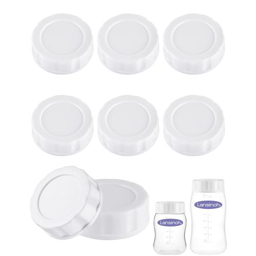 Baby Bottle Caps Compatible with Lansinoh Bottles, Travel and Storage Bottle Lids Replacement, 8 Count