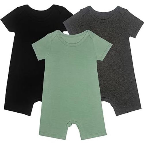 Baby Rompers Short Sleeve with Snap Closure Infant Clothes